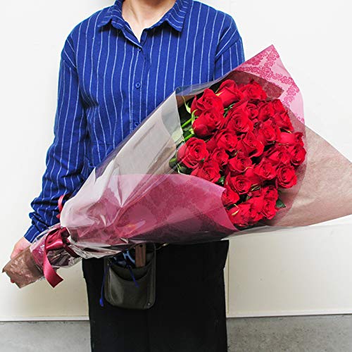 Amazon.co.jp: [花工房フラワーギフト] 花 赤いバラの花束 30本 生花